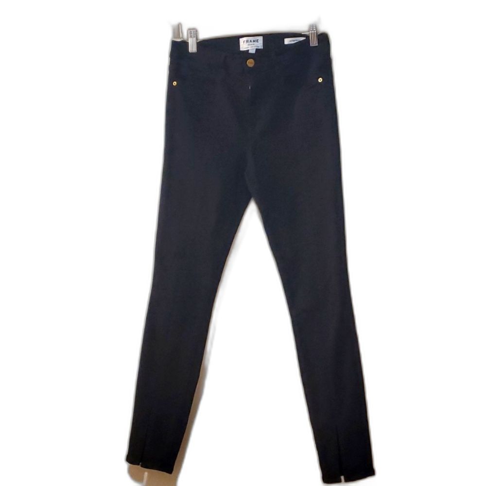 FRAME Le High Womens Demi Boot Cut Jeans in Film Noir (Black) Sz 24, Rocker